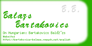 balazs bartakovics business card
